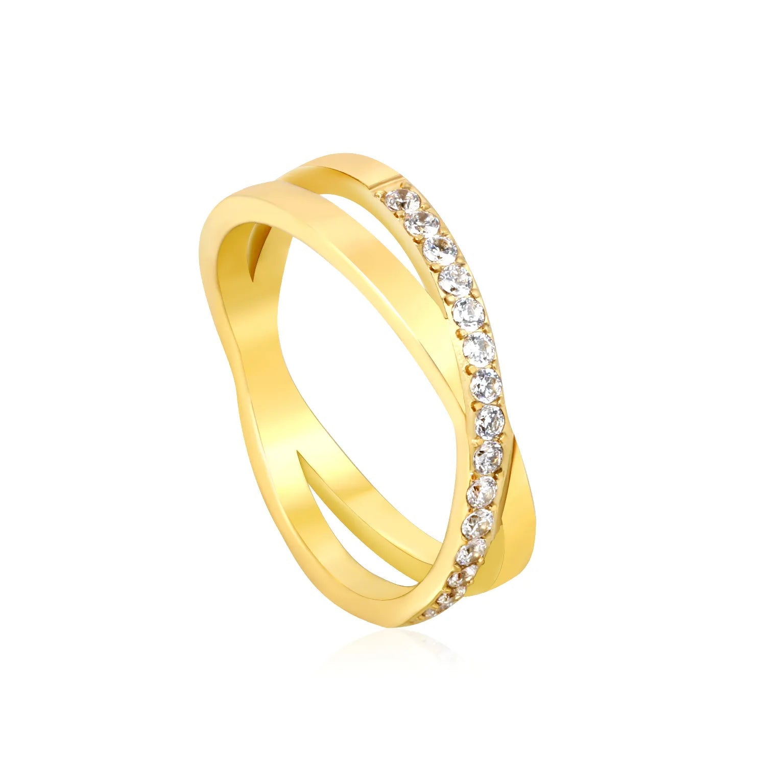 Single Ring of Steel/Steel 6 Double-layer Ring Christmas Gift asonjewelry